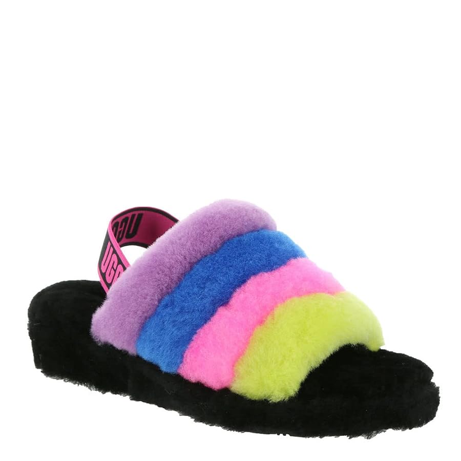 Amazon.com | UGG Women's Fluff Yeah Slide Slipper, Black